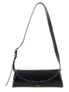 Jil Sander Cannolo Small Embellished Leather Shoulder Bag In Black