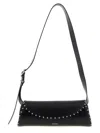 Jil Sander Cannolo Small Embellished Leather Shoulder Bag In Black