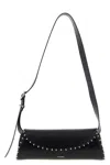 Jil Sander Cannolo Small Embellished Leather Shoulder Bag In Black
