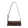 Jil Sander Cannolo Small Shoulder Bag In Brown