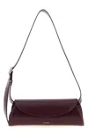 Jil Sander Small Rectangular Shoulder Bag With Adjustable Strap In Burgundy