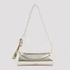 Jil Sander Platinum Cannolo Small Ovine Leather Shoulder Bag In Gold