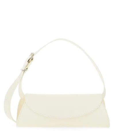 Jil Sander Cannolo Small Shoulder Bag In White