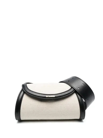 Jil Sander Cannolo Small Tote Bag In Nude