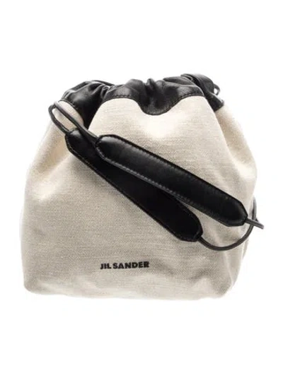 Pre-owned Jil Sander Canvas Bucket Bag In Neutrals