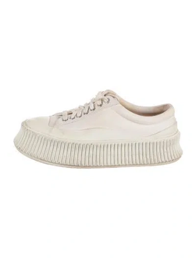 Pre-owned Jil Sander Canvas Chunky Sneakers In Neutrals