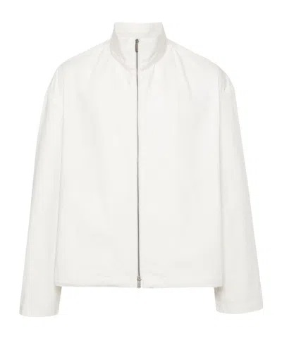 Jil Sander Canvas Cotton Jacket In Neutrals