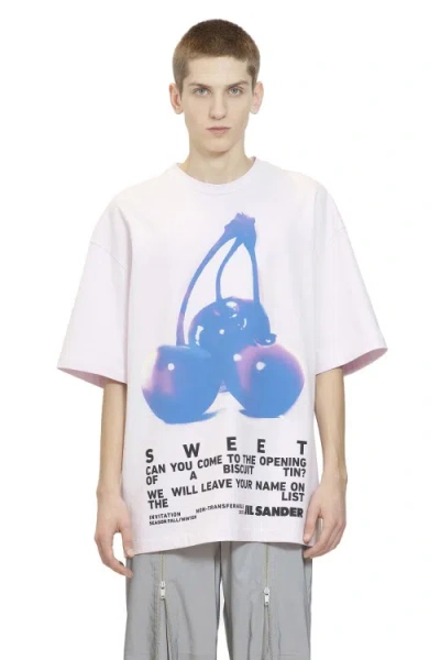 Jil Sander Canvas Cotton T-shirt In Neutrals
