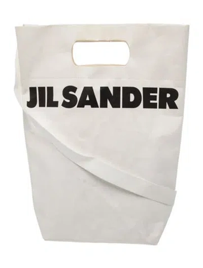 Pre-owned Jil Sander Canvas Crossbody Bag In Neutrals