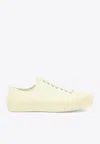 Jil Sander White Sneakers With Breathable Cotton Upper In White