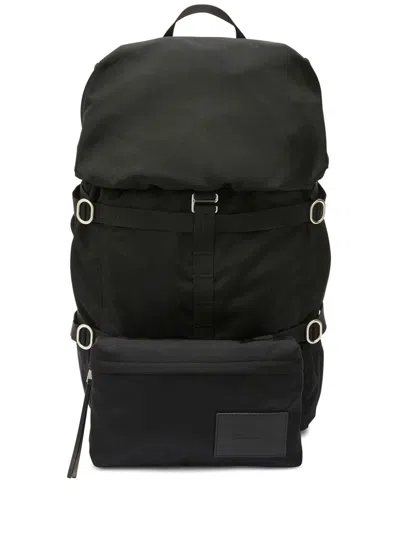 Jil Sander Canvas Outdoor Backpack In Black