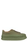 Jil Sander Canvas Platform Sneaker In Green