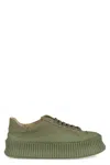 Jil Sander Canvas Platform Sneakers In Green