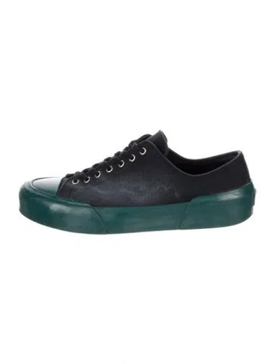 Pre-owned Jil Sander Canvas Printed Sneakers In Green