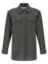 Jil Sander Studded Collar Long Sleeves Chest Pockets In Green