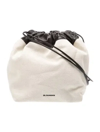 Pre-owned Jil Sander Canvas Shoulder Bag In Neutral