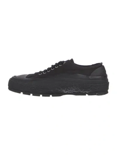 Pre-owned Jil Sander Canvas Sneakers In Black