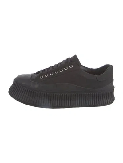 Pre-owned Jil Sander Canvas Sneakers In Black
