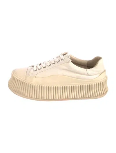 Pre-owned Jil Sander Canvas Sneakers In Neutral
