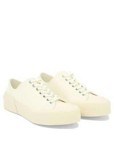 Jil Sander Canvas Sneakers In White