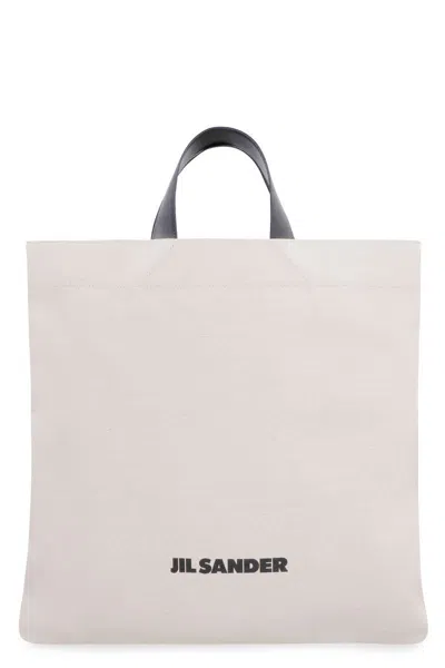 Jil Sander Canvas Tote Bag In Beige