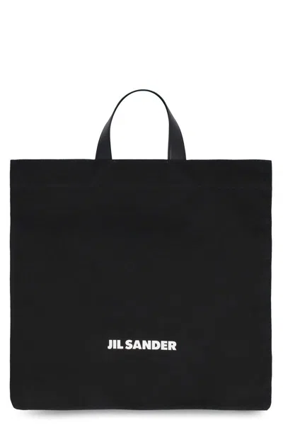 Jil Sander Canvas Tote Bag In Brown