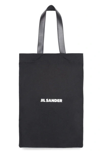 Jil Sander Canvas Tote Bag In Black