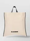 Jil Sander Canvas Tote Bag With Leather Flat Handles