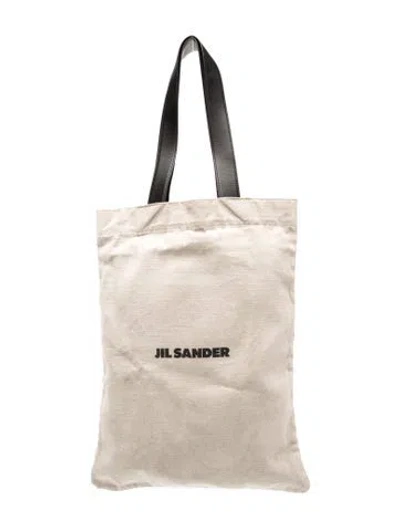 Pre-owned Jil Sander Canvas Tote In Neutral