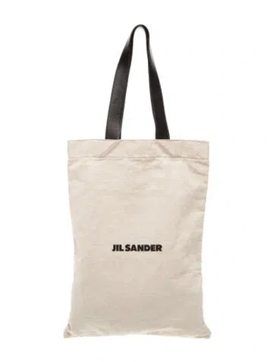 Pre-owned Jil Sander Canvas Tote In Neutral