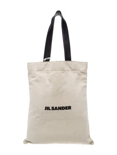 Pre-owned Jil Sander Canvas Tote In Neutrals