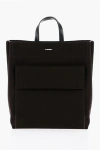 Jil Sander Canvas Utility Shopping Bag With Maxi Front Pocket