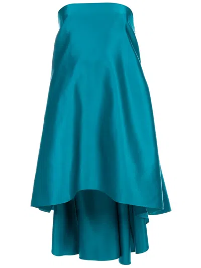 Jil Sander Cape Detail Dress In Blue