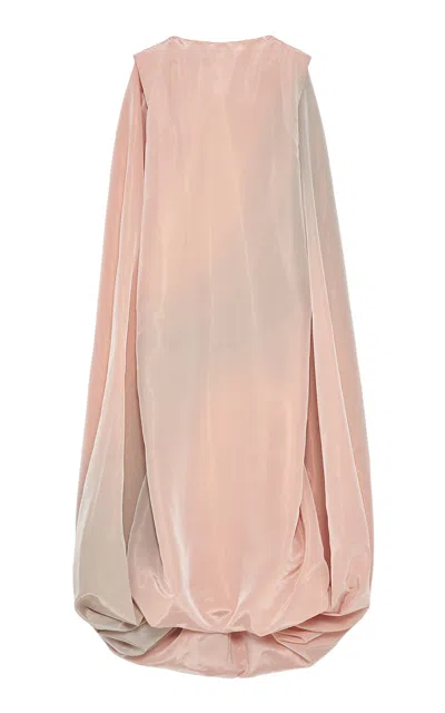 Jil Sander Cape-overlay Midi Dress In Pink