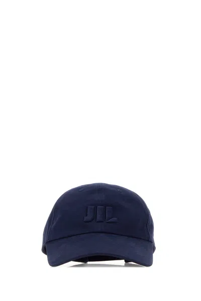 JIL SANDER JIL SANDER NAVY BLUE TWILL BASEBALL CAP