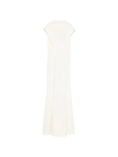 Jil Sander Cap-sleeve Maxi Dress In White