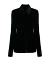 Jil Sander Capsule Velvet Jersey Shirt In Black
