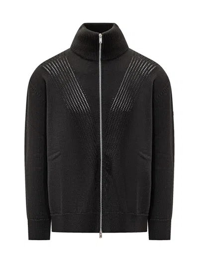 Jil Sander Cardigan In Lamb Wool In Black