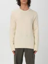 Jil Sander Ribbed Hem And Cuff Alpaca Blend Sweater In White