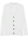 Jil Sander Logo-embroidered Cardigan In Green