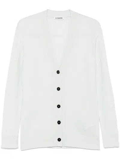JIL SANDER CARDIGAN MIT LOGO-STICKEREI