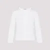 Jil Sander Button-up White Viscose Sweater With Floral Embellishment