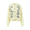 Jil Sander Cardigan With Velvet Floral Embroidery