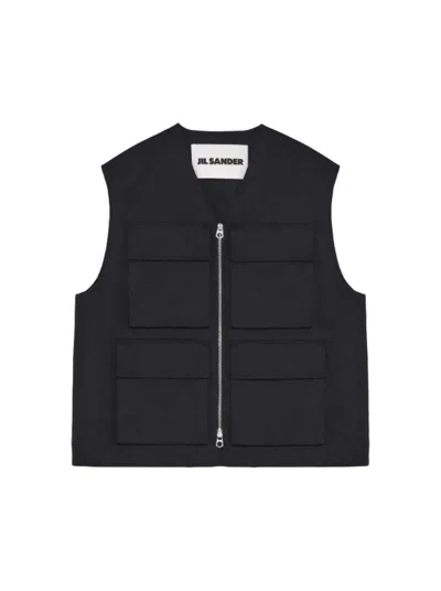 Jil Sander Cargo Vest Black
