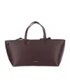 Jil Sander Small Bateau Tote Bag In Brown