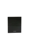 Jil Sander Leather Vertical Cardholder In Beige