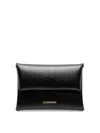 Jil Sander Logo Print Envelope Card Holder In Black
