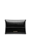 Jil Sander Logo Print Envelope Card Holder In Black