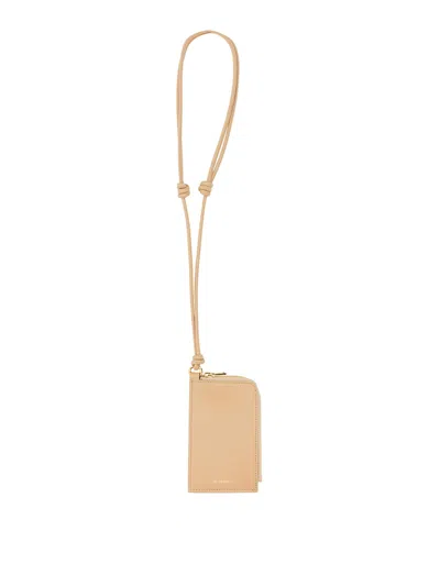 Jil Sander Envelope Card Holder In Neutral