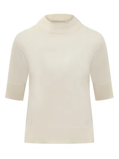 Jil Sander Silk And Cashmere Sweater In White